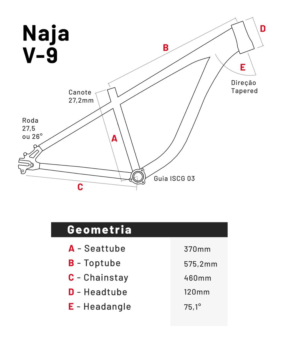 Quadro HUPI Naja V9 Preto/Laranja Horizontal