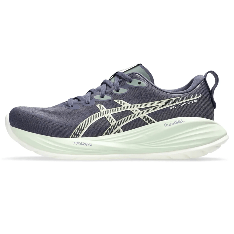 Tênis ASICS GEL-Cumulus 27 - Feminino - Azul/Verde Tênis ASICS GEL-Cumulus 27 - Feminino - Azul/Verde