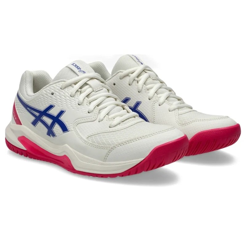 Tênis ASICS Gel-Dedicate 8 Feminino Branco/Azul Tênis ASICS Gel-Dedicate 8 Feminino Branco/Azul