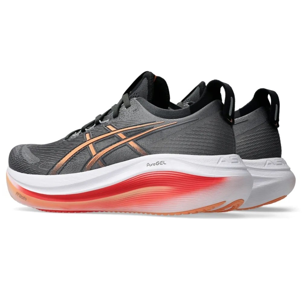 Tênis Asics Gel-Nimbus 27 Cinza/Alaranjado Masculino Tênis Asics Gel-Nimbus 27 Cinza/Alaranjado Masculino