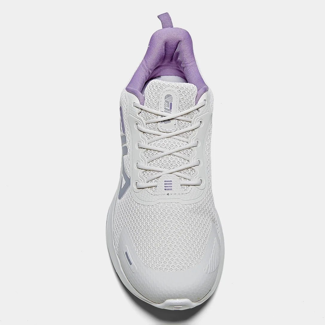 Tênis Fila Progress Lite Branco/Prata Feminino Tênis Fila Progress Lite Branco/Prata Feminino