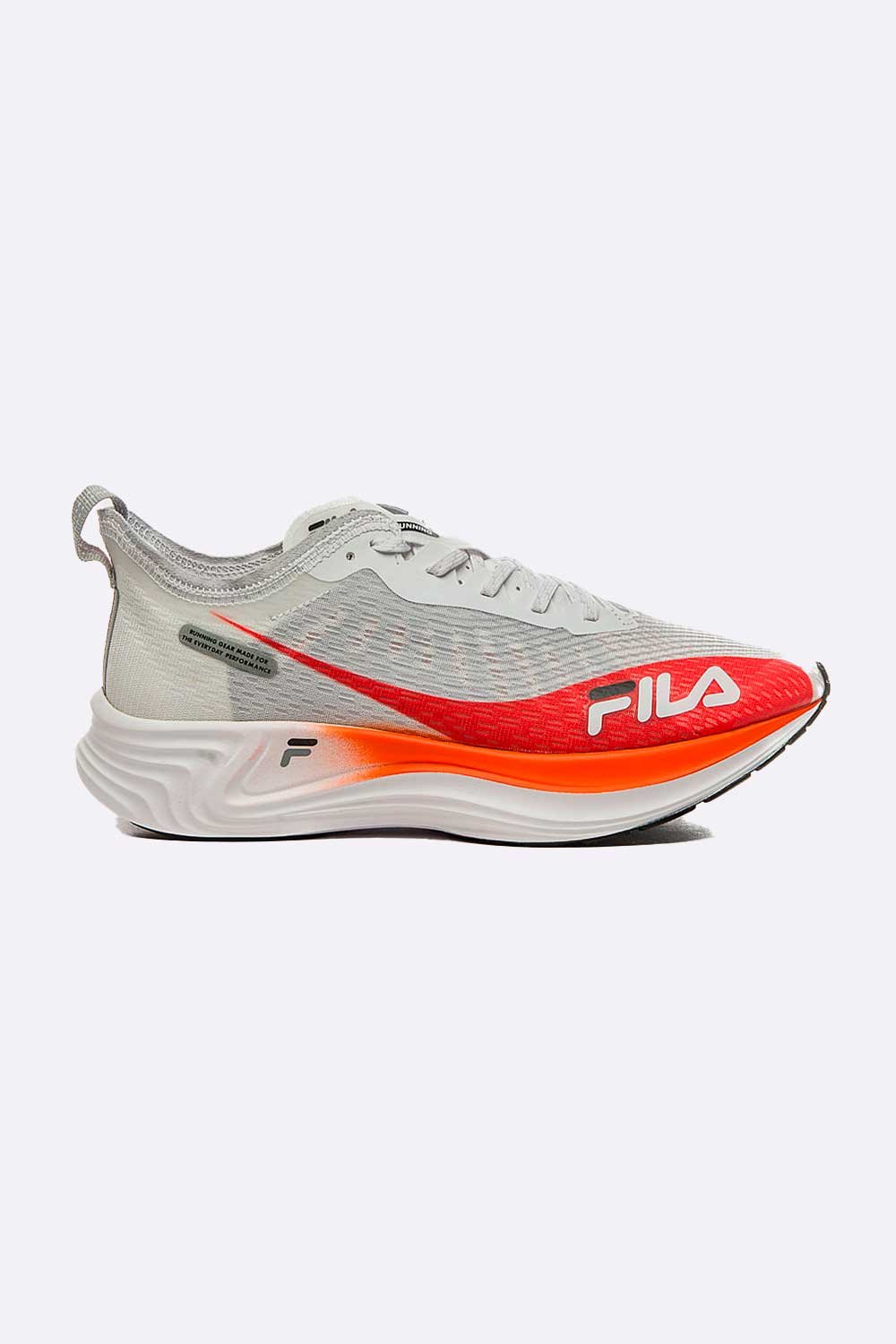 Tênis Fila Racer Carbon Tri Branco Vermelho e Laranja Masculino - HUPI