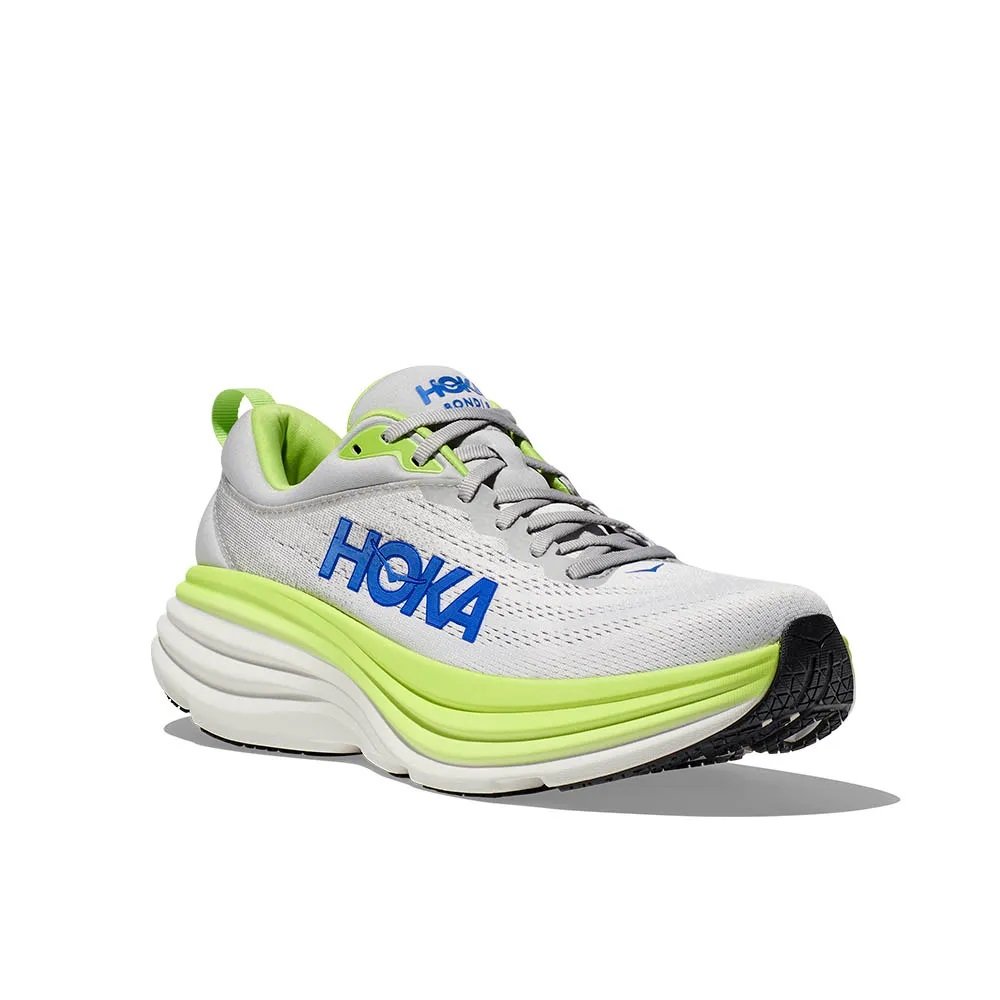 Tênis Hoka Bondi 8 Cinza/Verde Masculino Tênis Hoka Bondi 8 Cinza/Verde Masculino