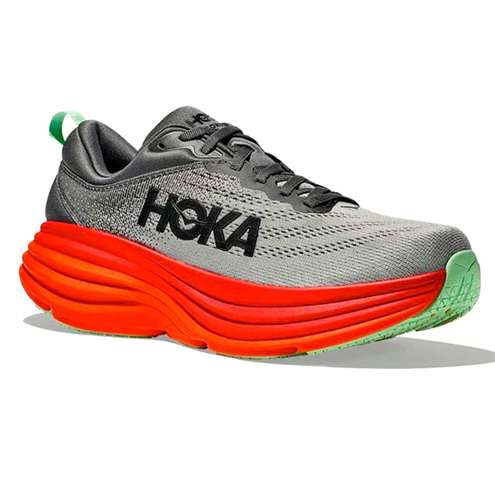Tênis Hoka Bondi 8 Masculino Cinza e Laranja Tênis Hoka Bondi 8 Masculino Cinza e Laranja