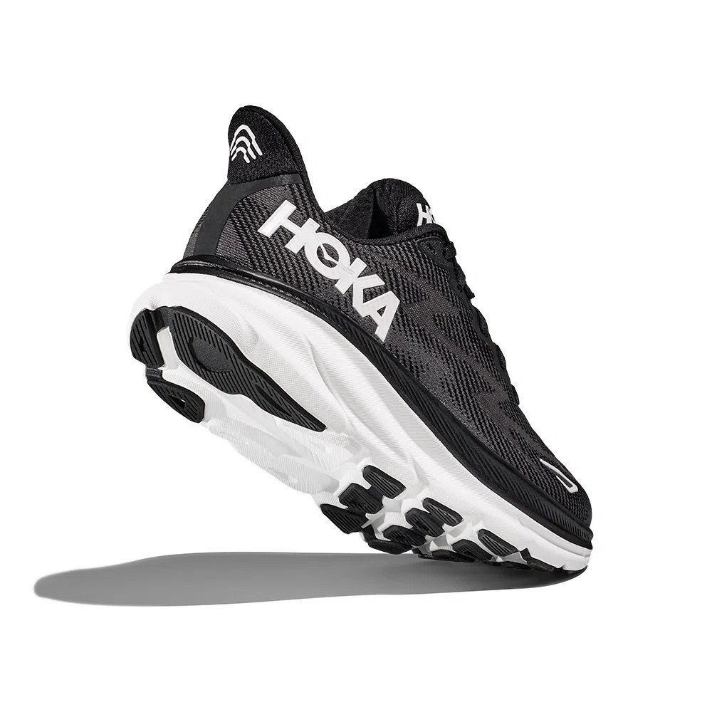 Tênis Hoka Clifton 9 Feminino Preto e Branco Tênis Hoka Clifton 9 Feminino Preto e Branco