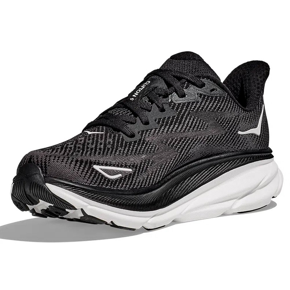 Tênis Hoka Clifton 9 Preto e Branco Unissex Tênis Hoka Clifton 9 Preto e Branco Unissex