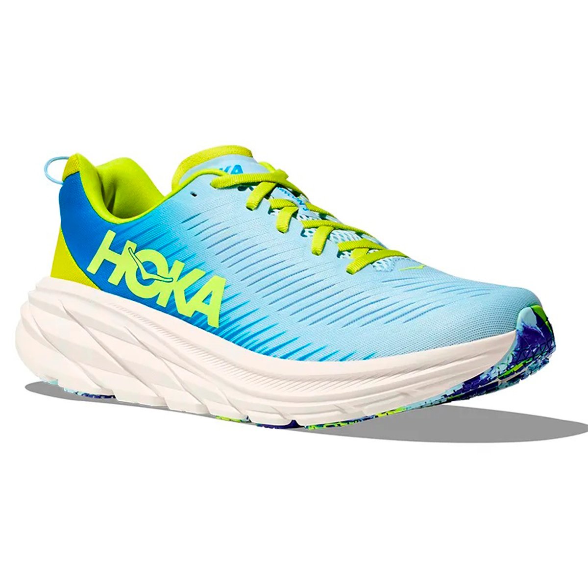 Tênis HOKA Rincon 3 Masculino Azul e Amarelo Tênis HOKA Rincon 3 Masculino Azul e Amarelo
