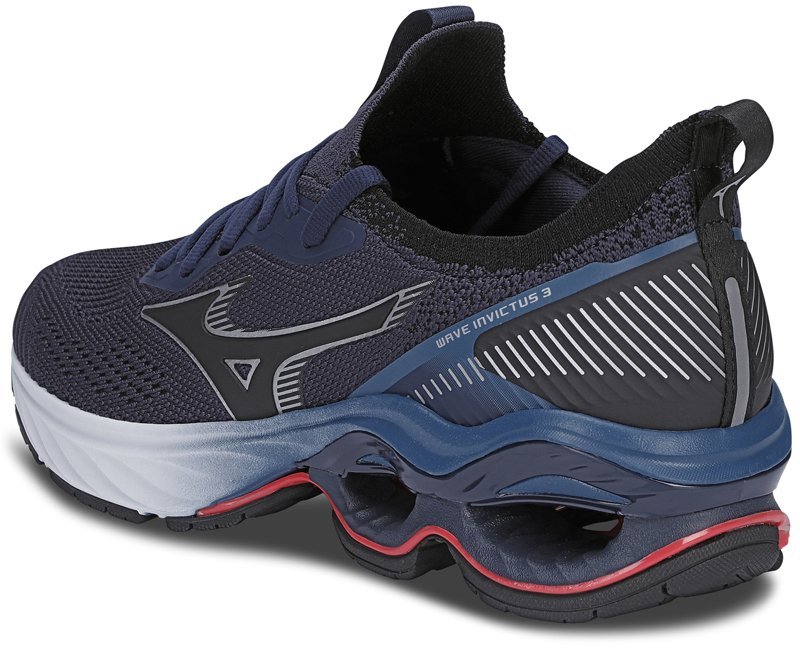 Tênis Mizuno Wave Invictus 3 Marinho / Rosa