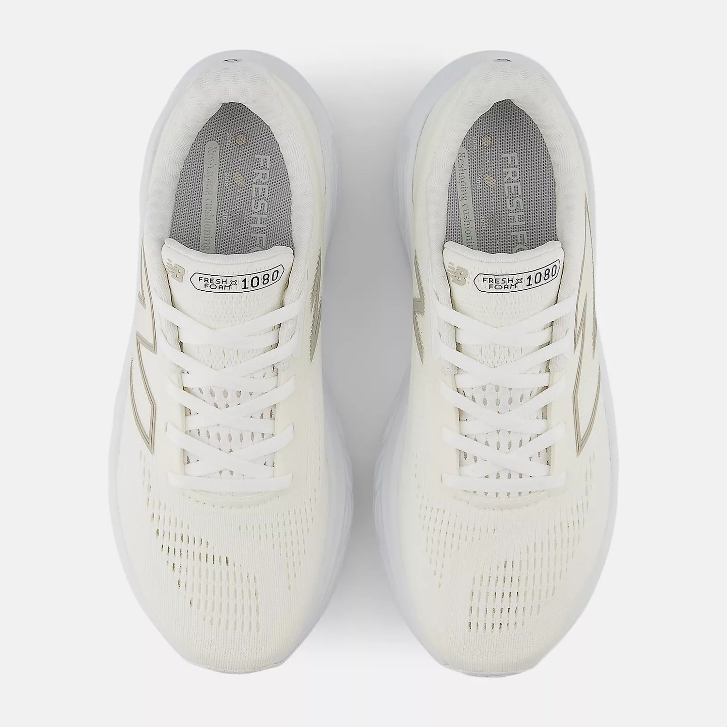 Tênis New Balance Fresh Foam X 1080 V14 Bege/Branco Feminino Tênis New Balance Fresh Foam X 1080 V14 Bege/Branco Feminino