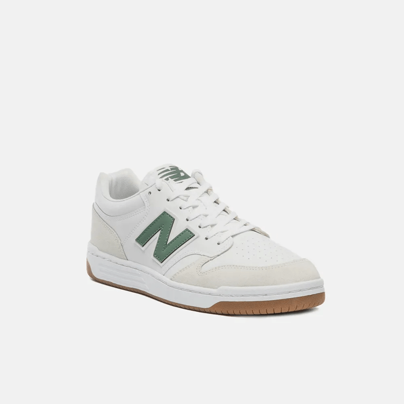 Tênis New Balance 480 Low Masculino Branco/ Verde Tênis New Balance 480 Low Masculino Branco/ Verde