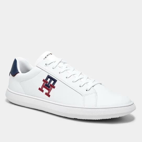 Tênis Tommy Hilfiger Daniel Masculino Branco/Cinza Tênis Tommy Hilfiger Daniel Masculino Branco/Cinza