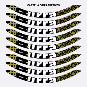 Adesivos HUPI Urra Aro 26 Preto e Dourado