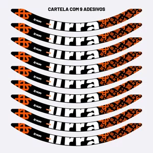Adesivos HUPI Urra Aro 26 Preto e Laranja