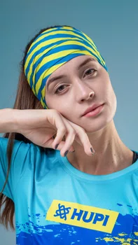 Bandana HUPI - Azul/Amarelo
