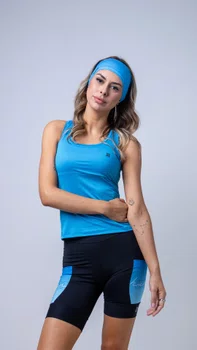 Bermuda Compressão Feminina HUPI Longa Colors Azul