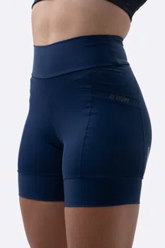 Bermuda de Compressão Feminina HUPI Run Curta Azul Marinho