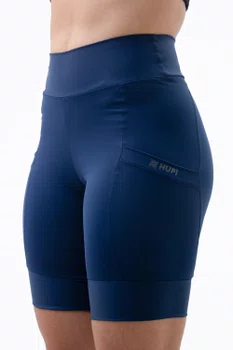Bermuda de Compressão Feminina HUPI Run Longa Azul Marinho