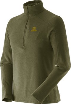 Blusa Salomon Fleece Polar 1/2 Zip II Masculina Verde