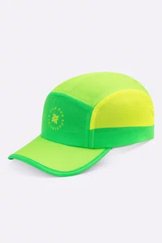 Boné para Corrida HUPI Run Fast Verde e Amarelo