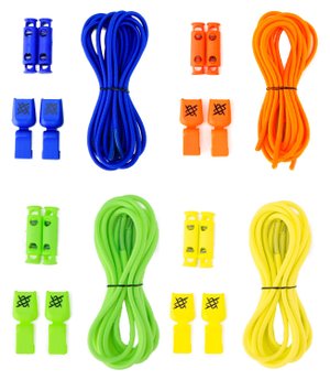 Cadarço Elástico Corrida Triathlon HUPI LACES Kit 04 Pares