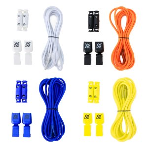 Cadarço Elástico HUPI LACES Corrida Colorido - Kit 04 Pares