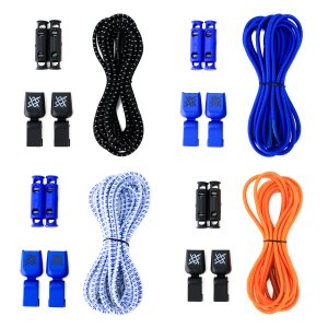 Cadarço Elástico HUPI LACES Corrida Colorido - Kit 04 Pares