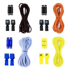 Cadarço Elástico HUPI LACES Corrida Colorido - Kit 04 Pares