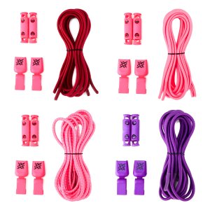 Cadarço Elástico HUPI LACES Corrida Colorido - Kit 04 Pares