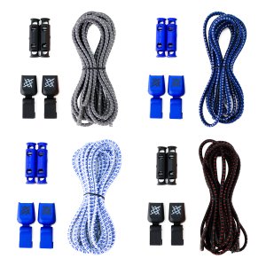 Cadarço Elástico HUPI LACES Corrida Triathlon - Kit 04 Pares