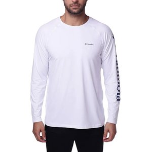 Camiseta Columbia Masculino Aurora Branco Manga Longa