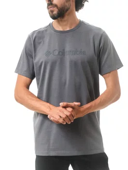 Camiseta Masculina Basic Logo II Plus Size Cinza