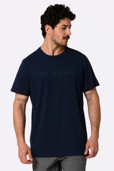 Camiseta Columbia Masculina Basic Logo II Branded Shadow Azul Marinho