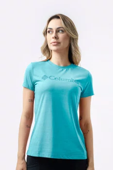 Camiseta Columbia Feminina Basic Logo II Branded Shadow Verde