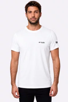 Camiseta Columbia Masculina Neblina Titanium II M/C Branca