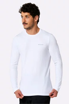 Camiseta Columbia Neblina Manga Longa Branco