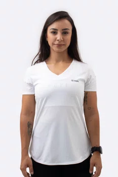 Camiseta Dry fit Feminina Branca HUPI Smart