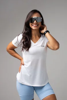 Camiseta Dry fit Feminina Branca HUPI Smart