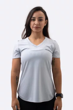 Camiseta Dry fit Feminina Cinza HUPI Smart