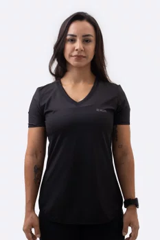 Camiseta Dry fit Feminina Preta HUPI Smart