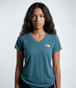 Camiseta Feminina The North Face Hyper Tee V-Neck Azul