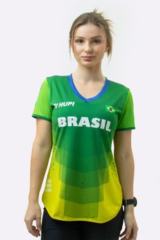 Camiseta Feminina HUPI Brasil Soul Camiseta Feminina HUPI Brasil Soul