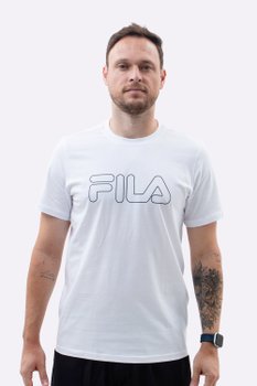 Camiseta Fila Letter Outline Masculina Branca