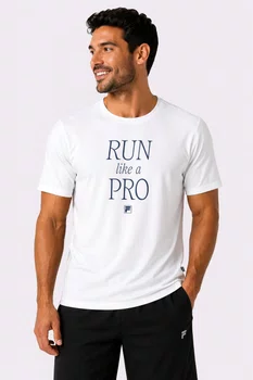 Camiseta FILA Regular Like A Pro Graphic Masculina Branca