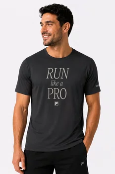 Camiseta FILA Regular Like A Pro Graphic Masculina Preta