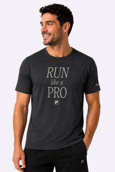 Camiseta FILA Regular Like A Pro Graphic Masculina Preta