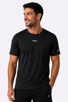 Camiseta FILA Sun Protect Breezy Masculina Preta