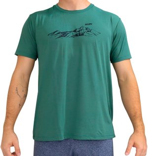 Camiseta HUPI Miragem Masculina Manga Curta Verde Escuro