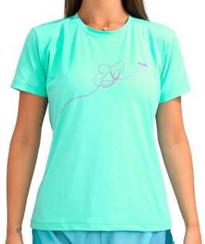 Camiseta HUPI Sign Babylook Feminina Manga Curta Verde Claro