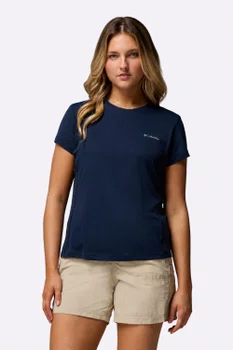 Camiseta Manga Curta Columbia Feminina Zero Rules Light Azul Marinho