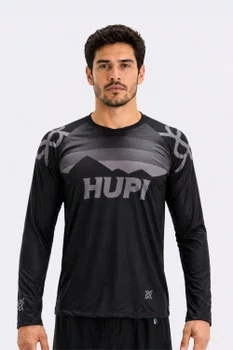 Camiseta Manga Longa HUPI Shadow All Black Preto